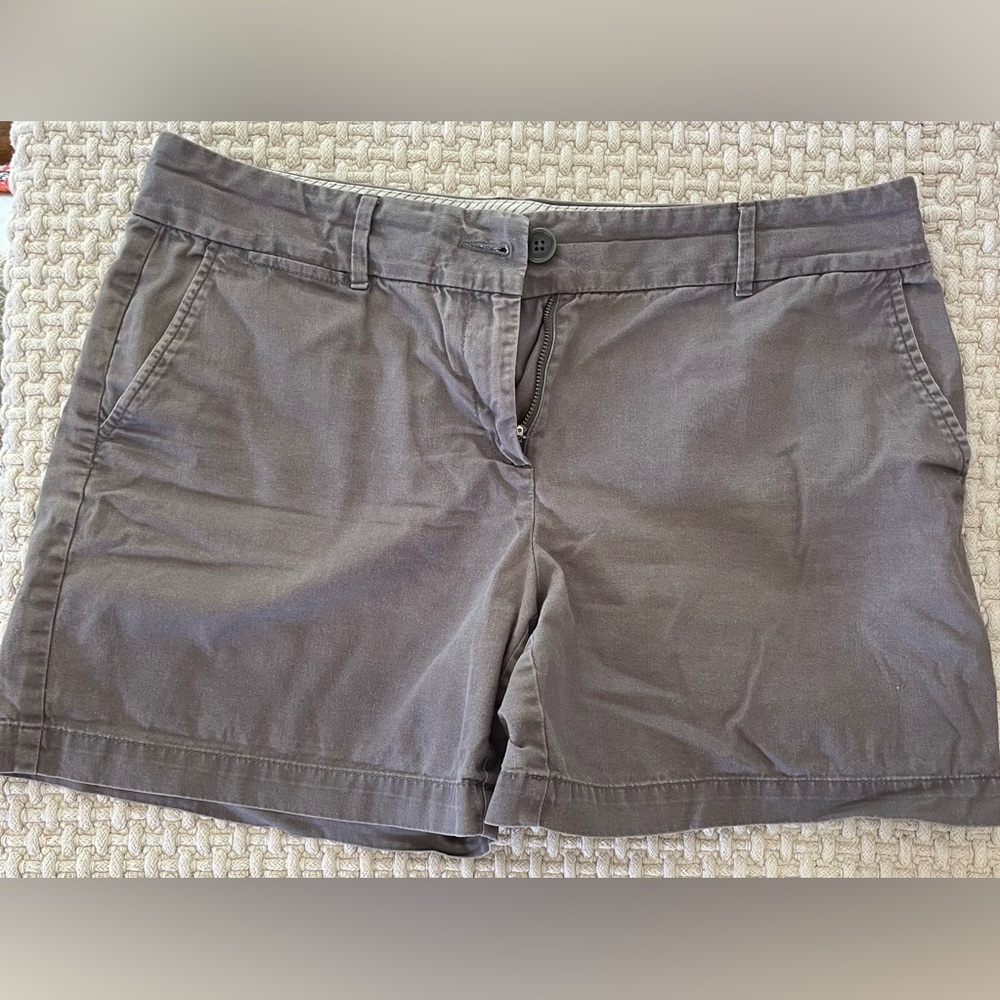 LOFT Gray Riviera Shorts Versatile Cotton Blend